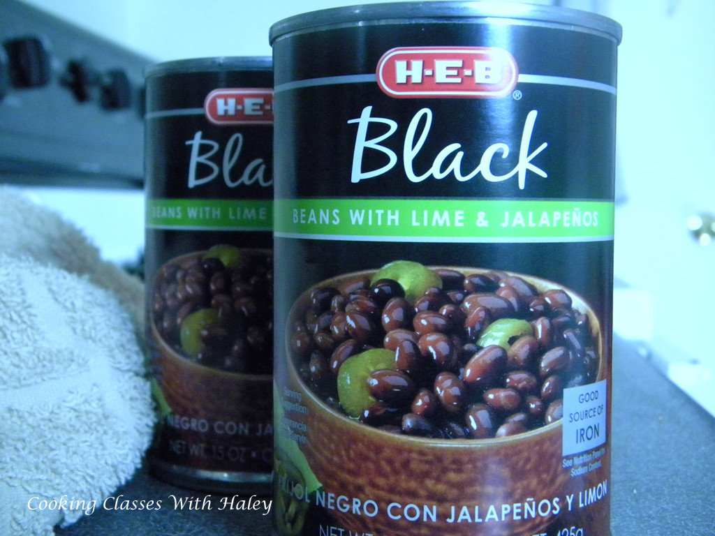 black beans with lime and jalapenos