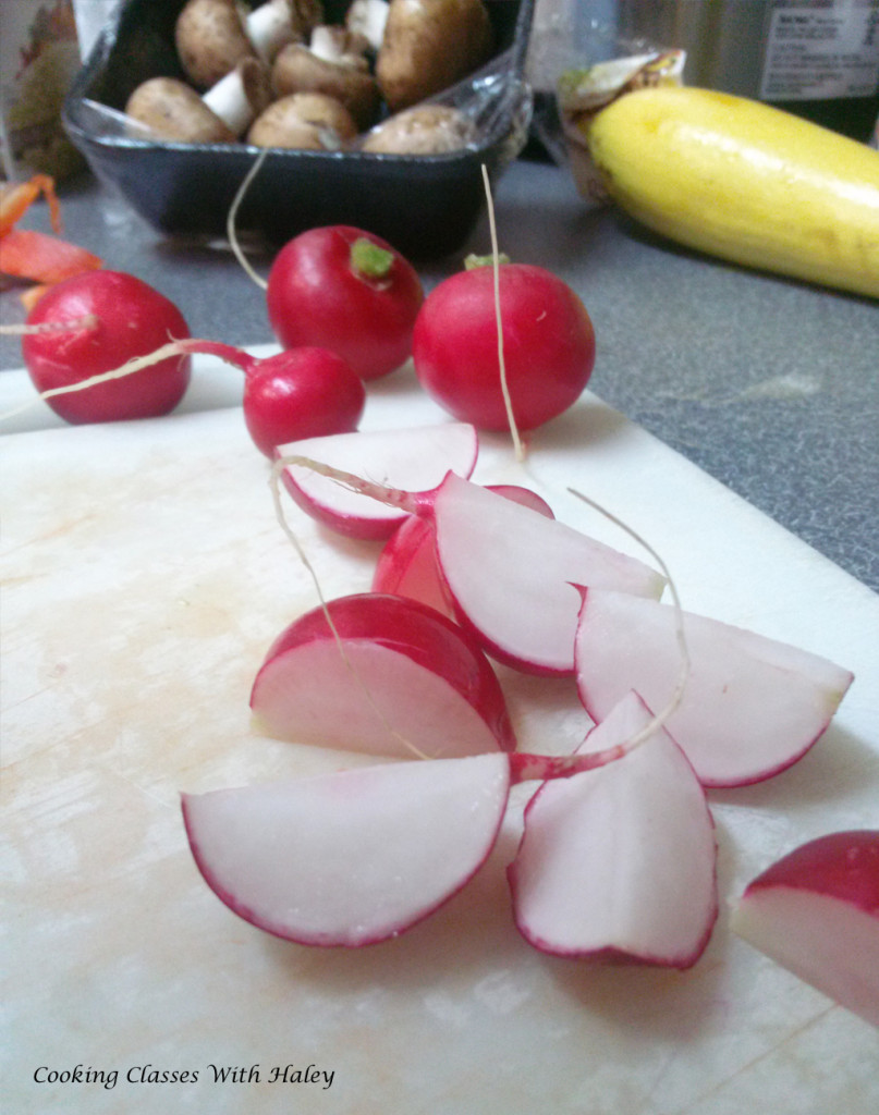 red radishes