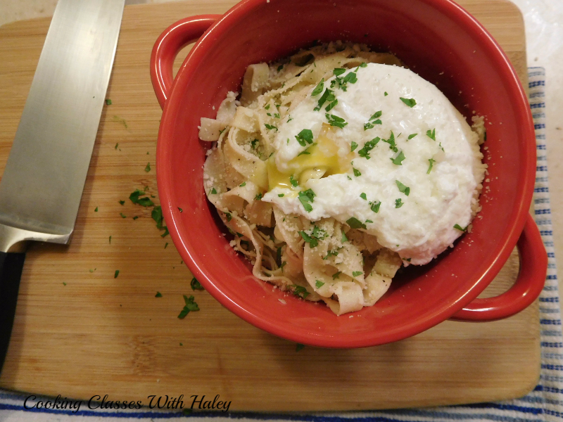 Homemade Pasta With Poached Egg