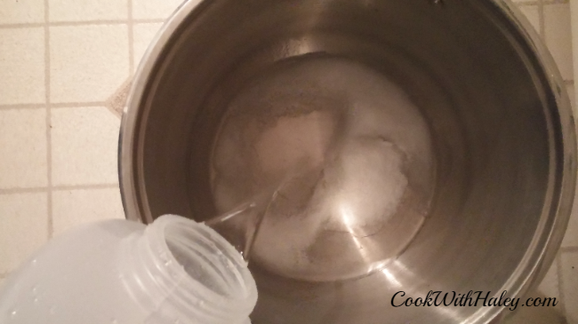 How to Brine a Turkey - dissolve salt in half gallon warm water
