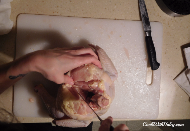 Deboning a chicken