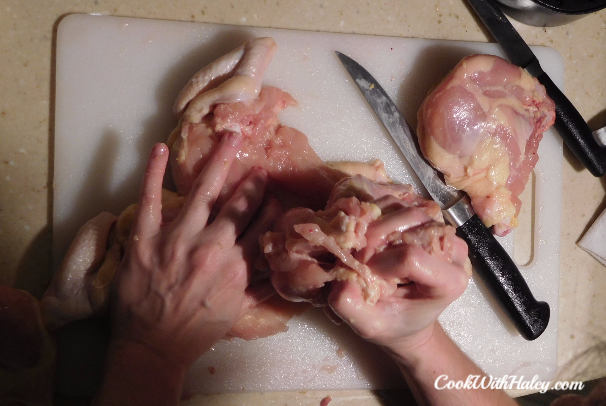 Deboning a chicken