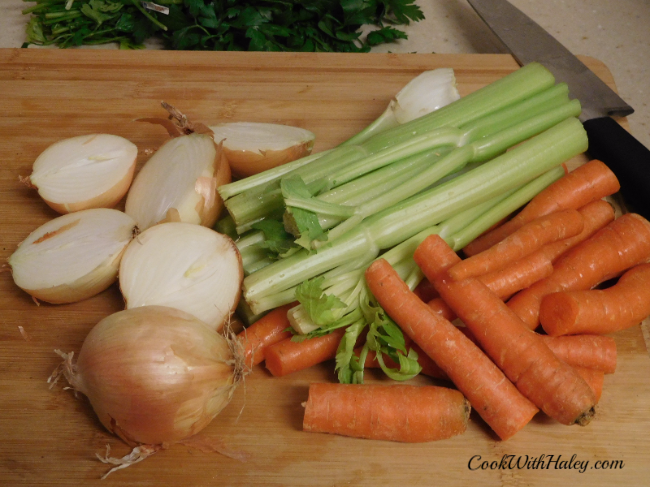 Chicken Stock Mise en Place