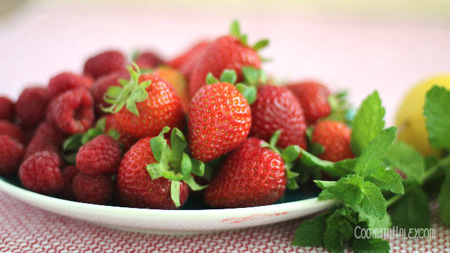 Strawberries and raspberries